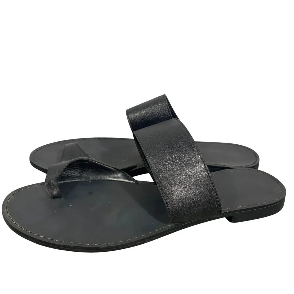 Banana Republic Elegant Black Slide Sandals - Picture 4 of 11